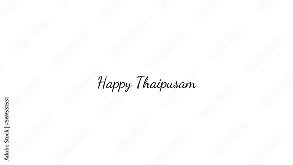 Happy Thaipusam wish typography with transparent background Happy Thaipusam wish typography with transparent background
