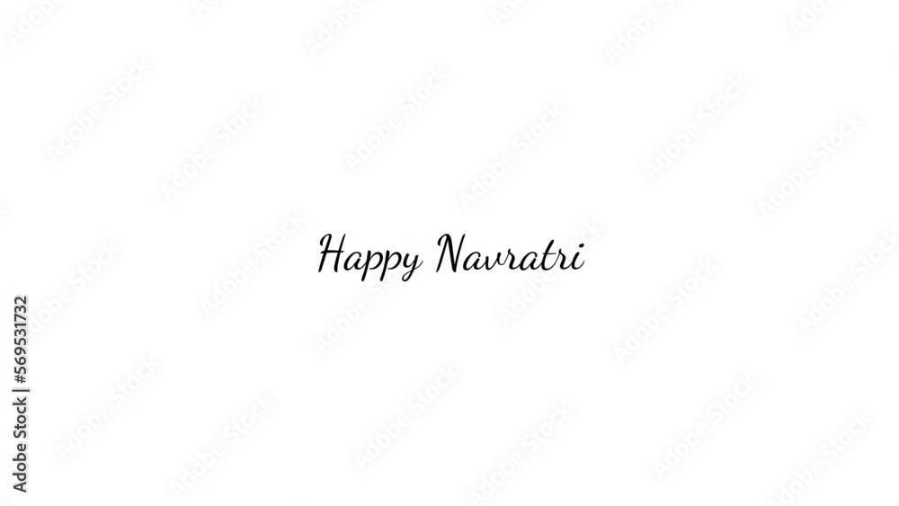 Happy Navratri wish typography with transparent background Happy Navratri wish typography with transparent background