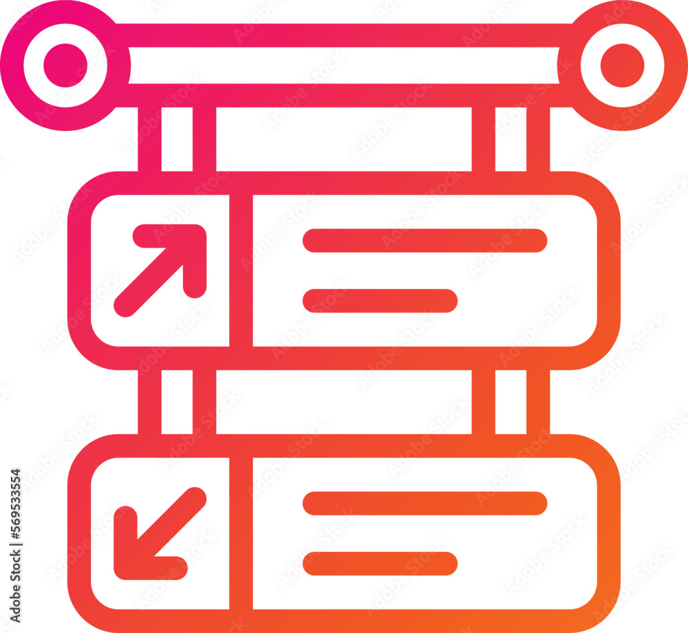 Directional sign Vector Icon Design Illustration Directional sign Vector Icon Design Illustration