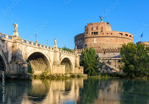 Photography Castle of Holy Angel (Castel Sant'Angelo) and St