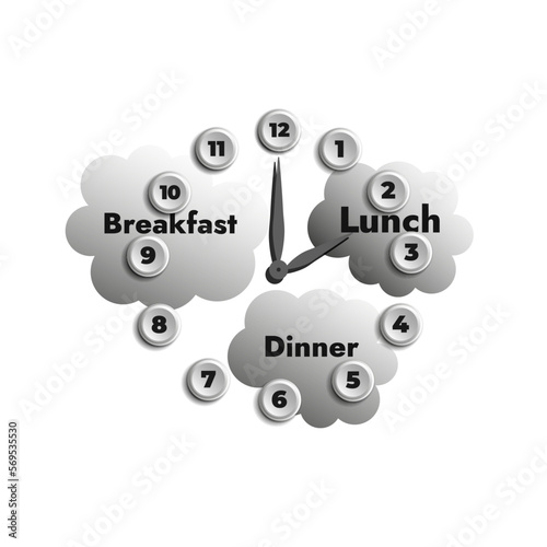 lunch time. meal times
