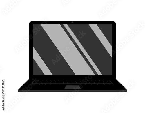 Laptop icon on white background vector