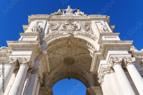 arch of rua augusta lisbon portugal