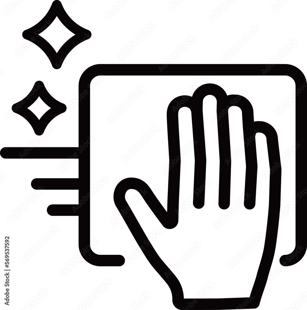 Obraz premium 拭き掃除 アイコン