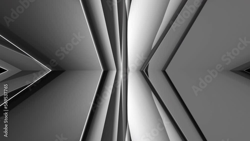 Abstract wavy moving metallic shapes animation. metal elements forming interresting surface pattern. Seamless looping animation.