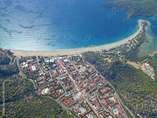Oludeniz beach and town in Turkey	
