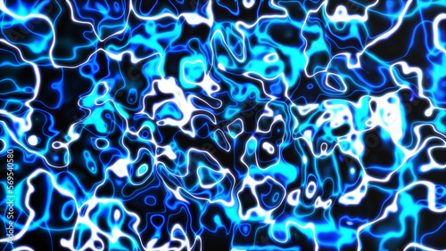 Neon abstract organic shape background