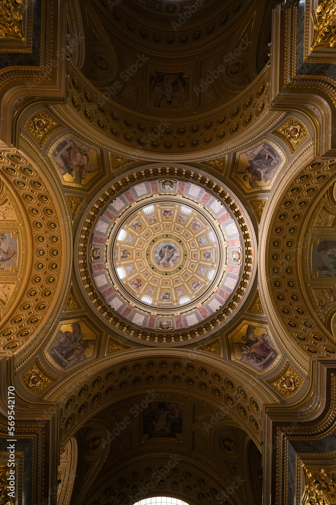 Dome of Saint Stephen basilica, Budapest, Hungary