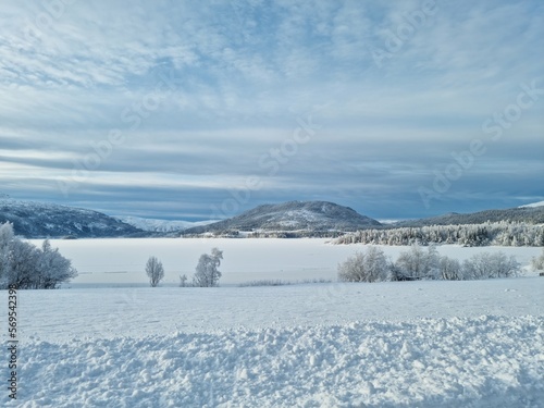 winter landscape with snow and mountain © Arcticphotoworks