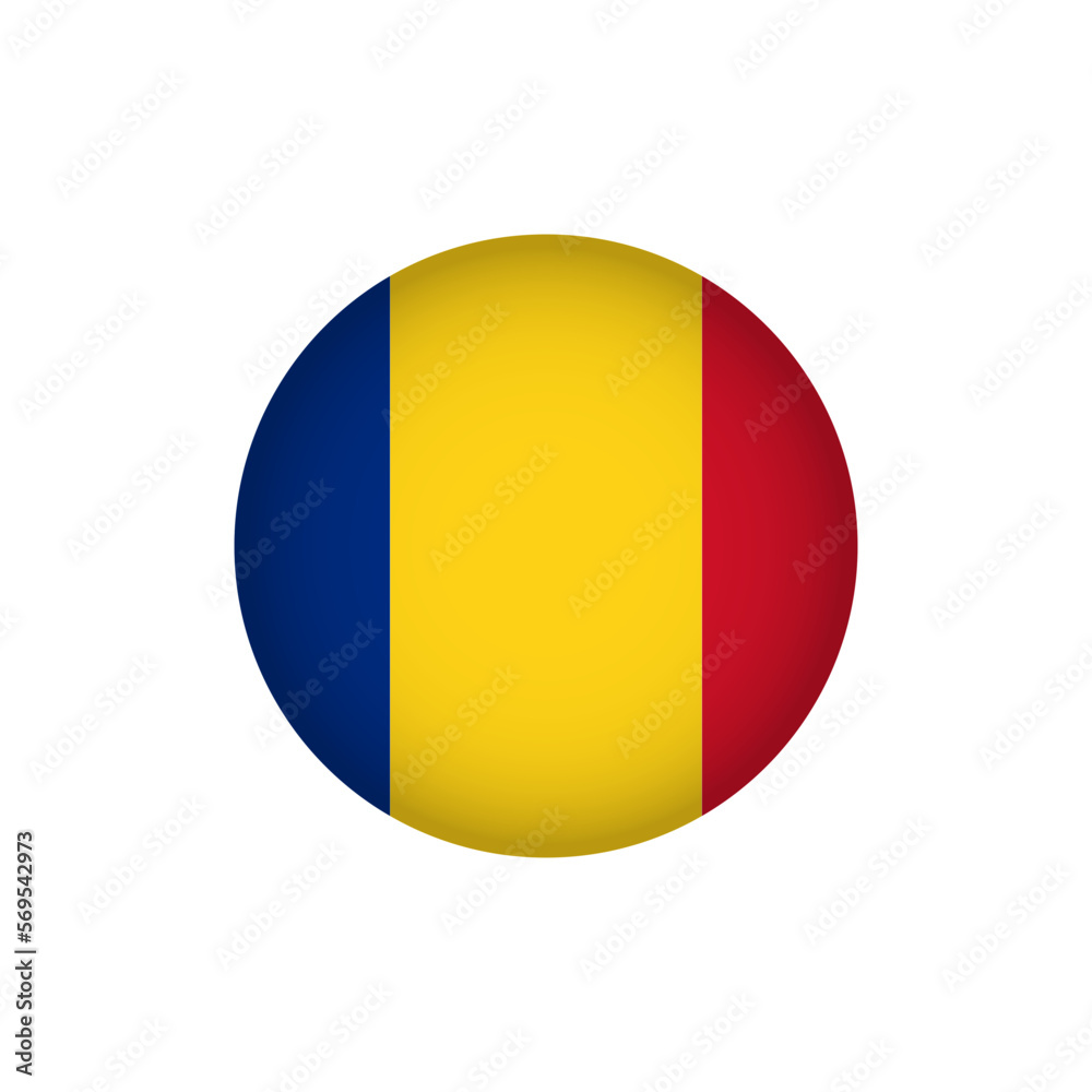 Romania Europe Flag Icon. European Country Circled Flag. Stock Vector Graphics Element Romania Europe Flag Icon. European Country Circled Flag. Stock Vector Graphics Element