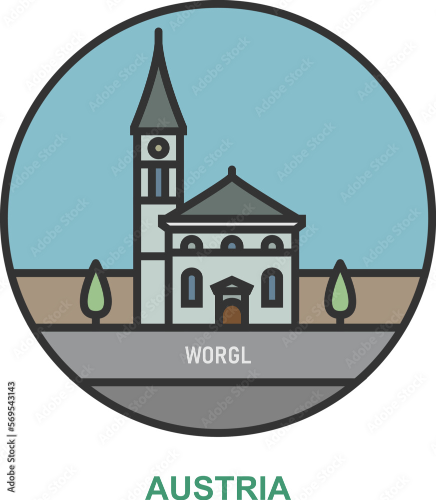Worgl. Cities and towns in Austria