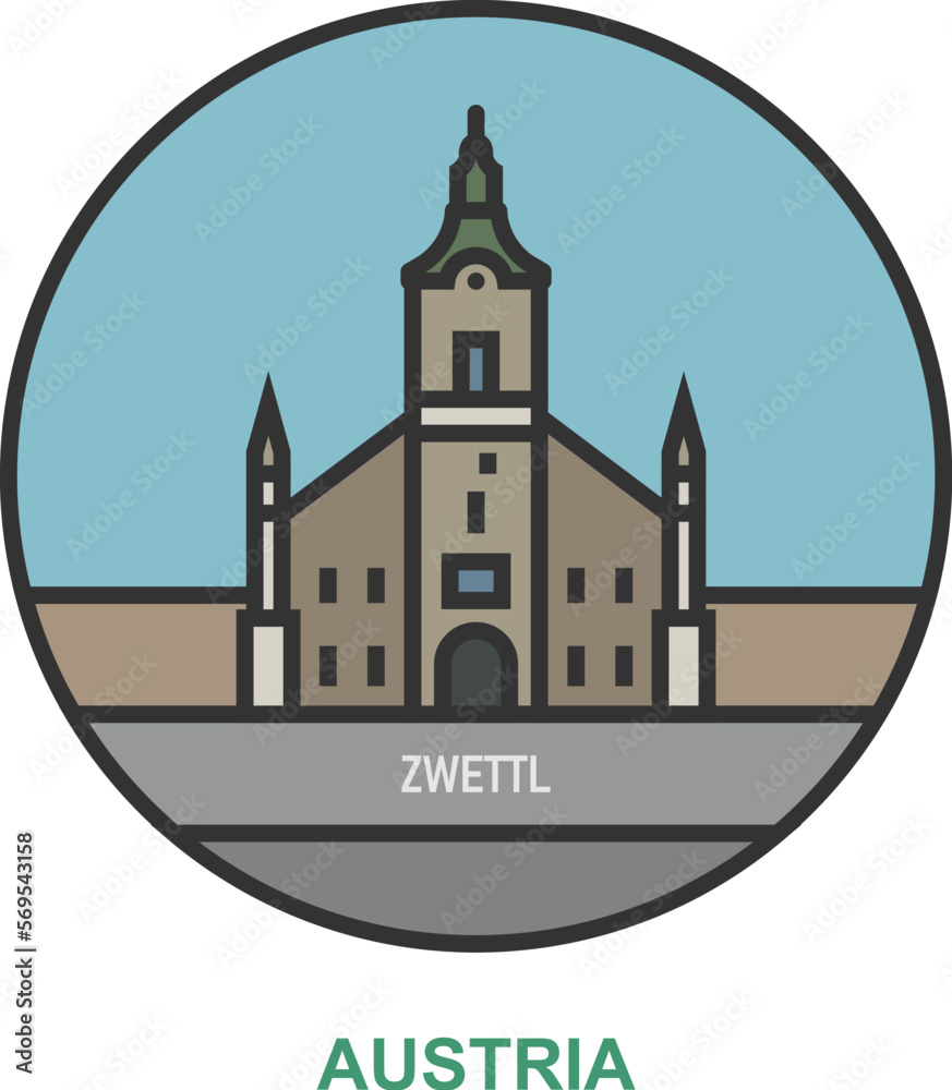 Zwettl. Cities and towns in Austria