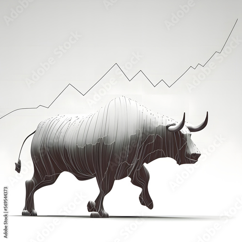 Illustration of a bull market, Generative AI