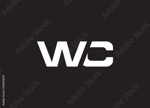 Initial  WC modern monogram logo design