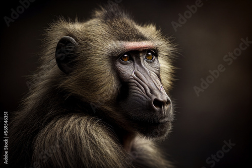 an african baboon generated by AI © Franciele