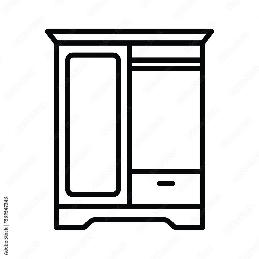 wardrobe icon vector design template in white background wardrobe icon vector design template in white background