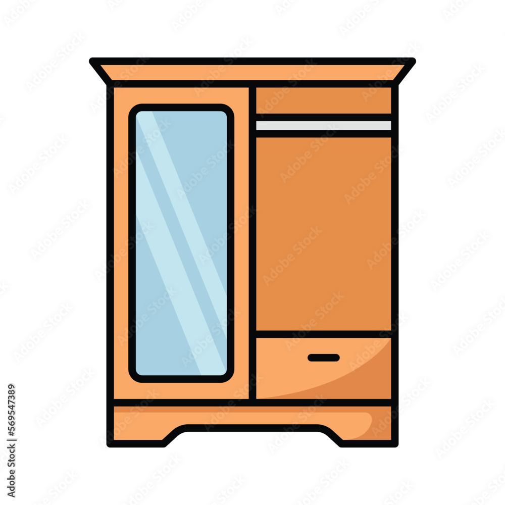 wardrobe icon vector design template in white background wardrobe icon vector design template in white background