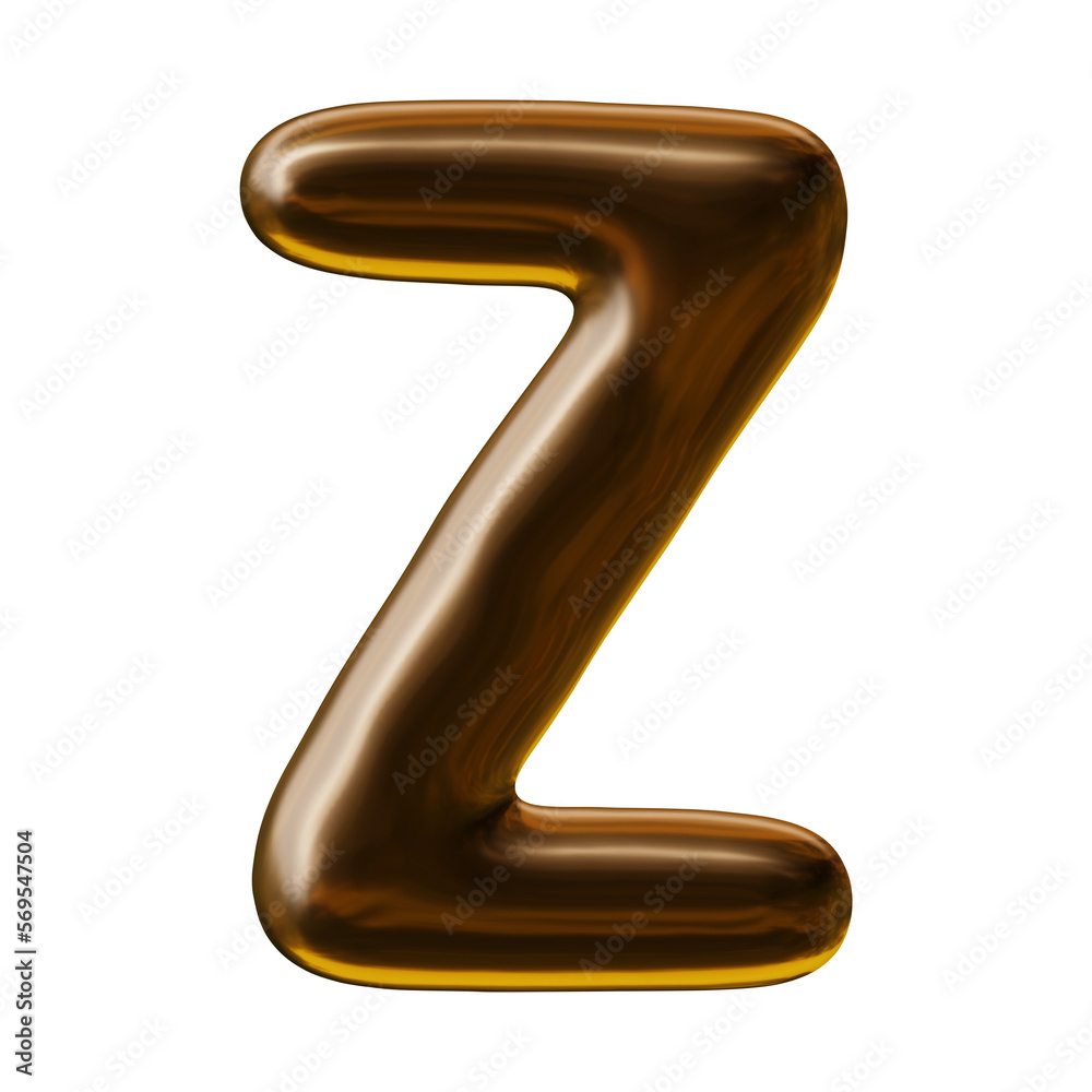 Alphabet letter z design with balloon style in 3d render Alphabet letter z design with balloon style in 3d render