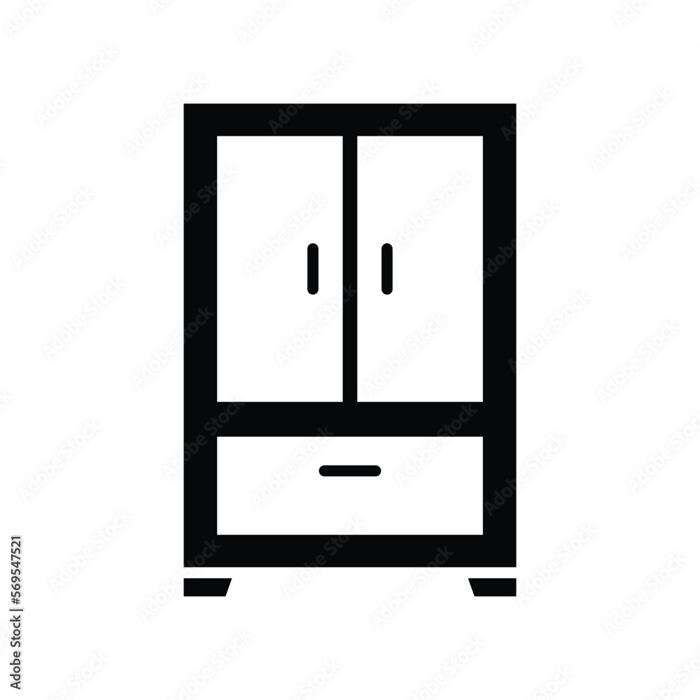 wardrobe icon vector design template in white background wardrobe icon vector design template in white background