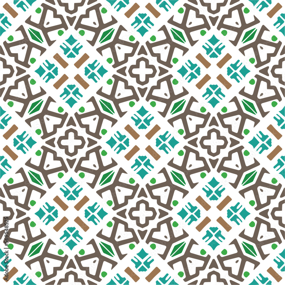 Vector geometric ornament in ethnic style. Seamless pattern with abstract shapes, repeat tiles. Repeating pattern for decor, textile and fabric. Vector geometric ornament in ethnic style. Seamless pattern with abstract shapes, repeat tiles. Repeating pattern for decor, textile and fabric.