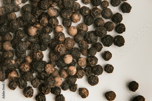 Black pepper peas in close-up
