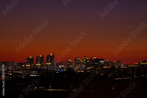 Wallpaper Mural Scenic view of cityscape against sky during sunset Torontodigital.ca