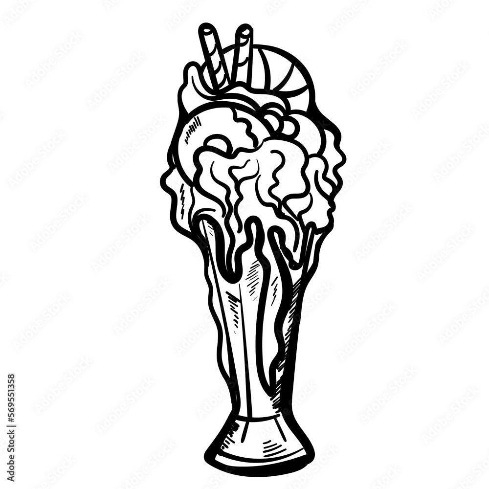 illustration of a jar of milkshake illustration of a jar of milkshake