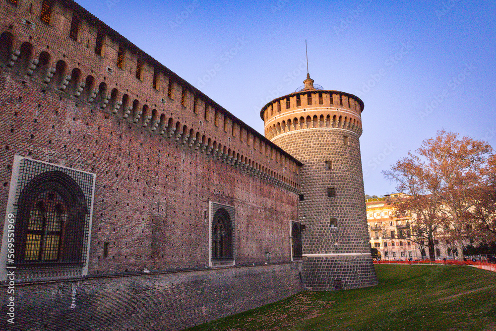 tower of the castleMilan, Italy 