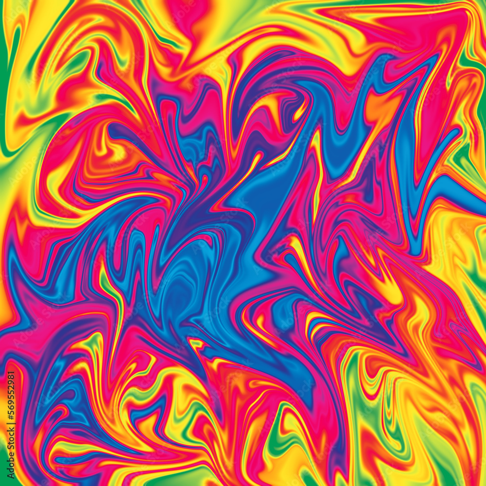 Abstract wavy psychedelic multicolored background image. Abstract wavy psychedelic multicolored background image.
