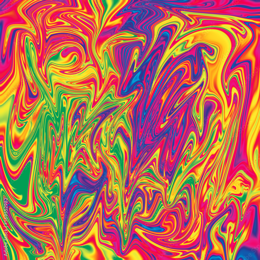 Abstract wavy psychedelic multicolored background image. Abstract wavy psychedelic multicolored background image.