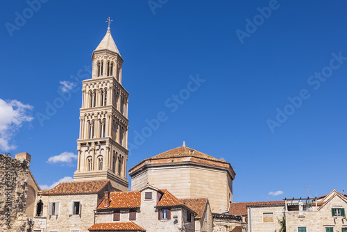 Side view of the Split Cathedral from the peristylum of Diocletian's Palace