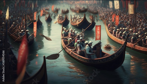 illustration Giant rice dumplings, dragon boat festival.