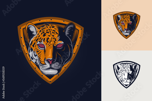 Jaguar logo. Mascot design template