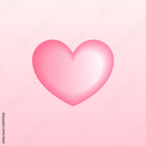 Shining pink heart. 