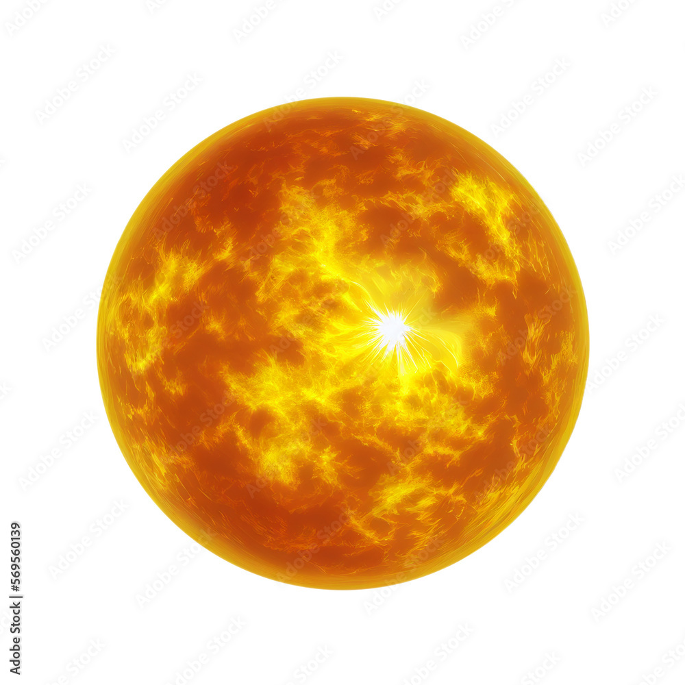sun-isolated-on-transparent-background-cutout-stock-illustration