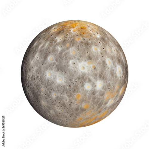 mercury planet isolated on transparent background cutout