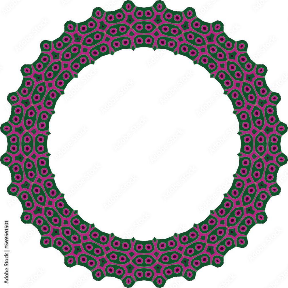Round frame with a pattern. Vector file for designs. Round frame with a pattern. Vector file for designs.