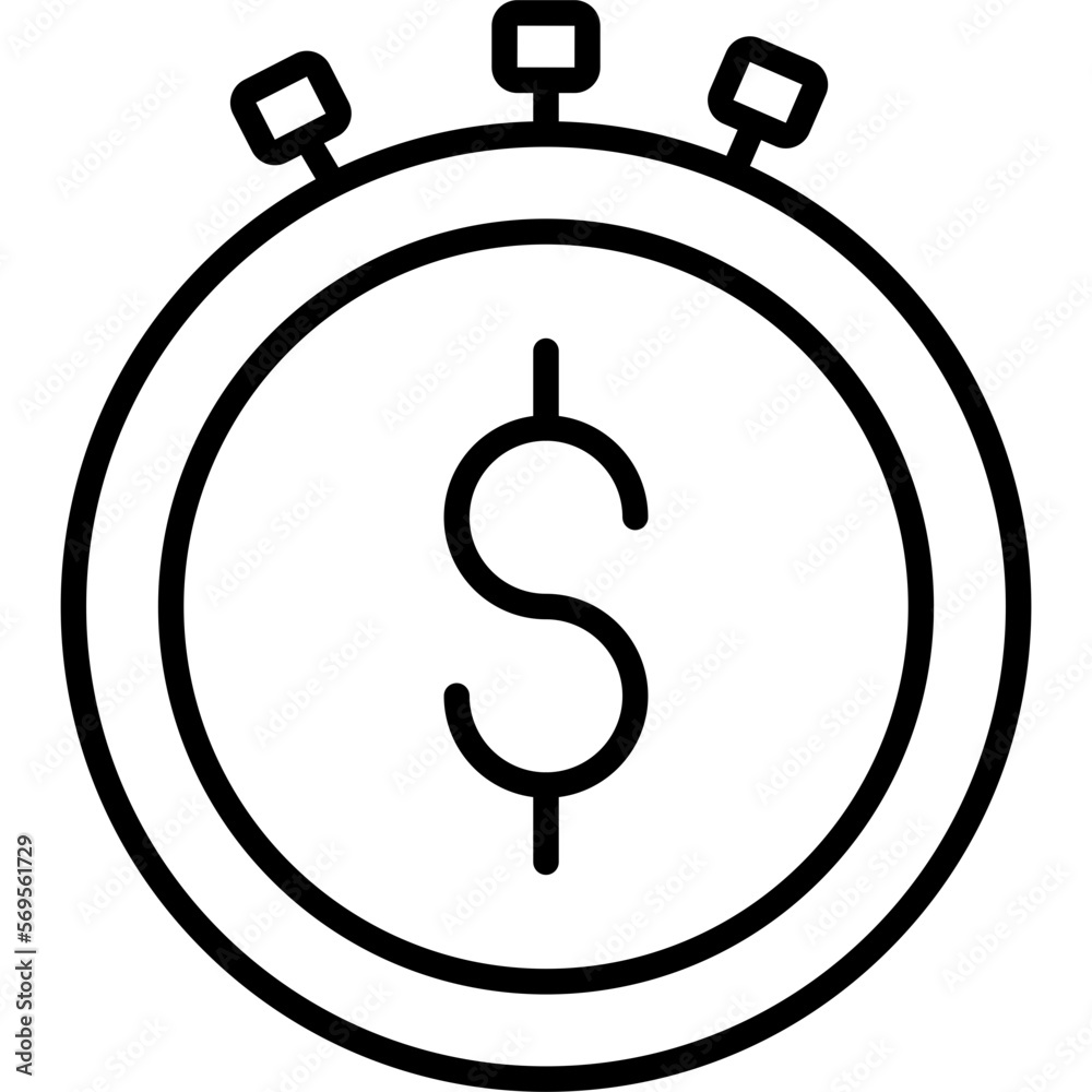 Time Is Money Icon Time Is Money Icon