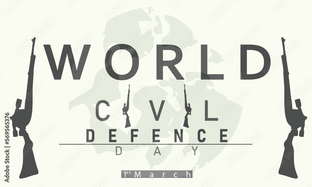  Vector illustration world Civil defence day.