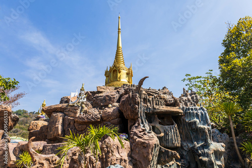 Wat Phu Dan Hai or Wat Tham Morakot Amazingly beautiful, in Kuchinarai District, Kalasin Province, Thailand. photo