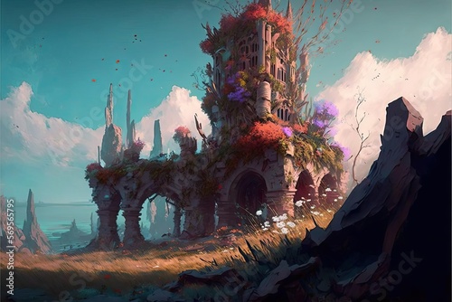 Ruins By The Main Trade Road, Generative AI