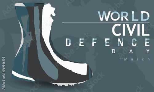  Vector illustration world Civil defence day.