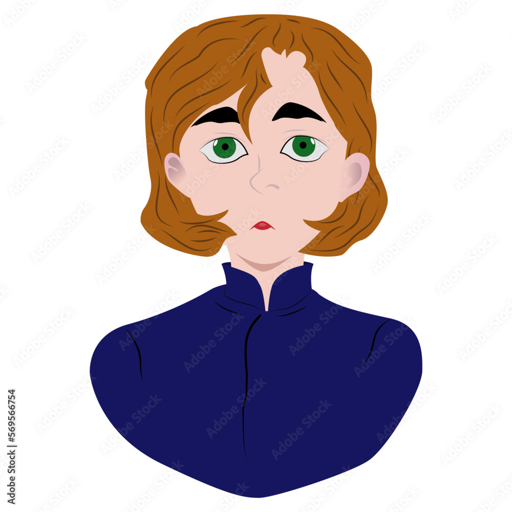 illustrated icon girl expresses different emotions illustrated icon girl expresses different emotions