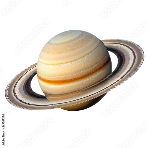 Saturn planet isolated on transparent background cutout photo