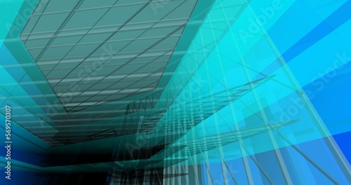 Abstract architecture digital background 3d rendering