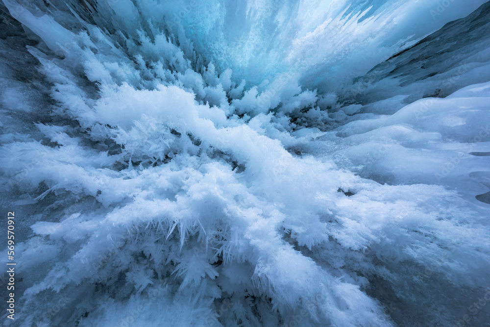 Majestic ornament of air in ice Majestic ornament of air in ice