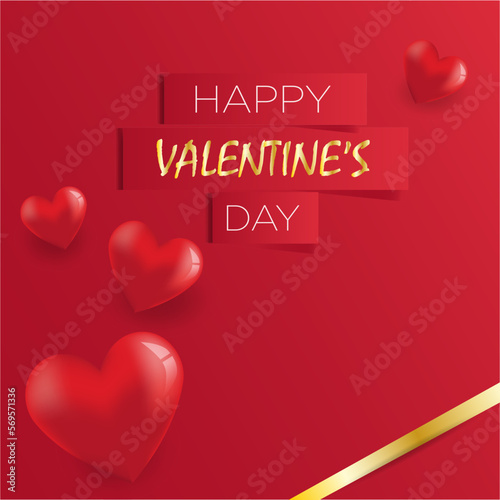 VALENTINES CARD WITH HEARTS AND SPACE FOR YOUR TEXT