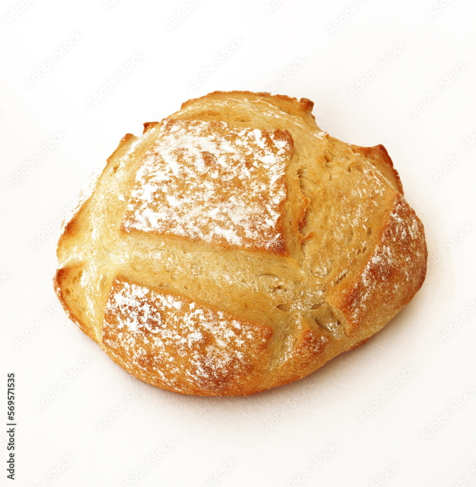 Fresh bread isolated on a white background. Freshly baked, crispy white bread. Breakfast and food. Hunger and poverty concept. Fresh bread isolated on a white background. Freshly baked, crispy white bread. Breakfast and food. Hunger and poverty concept.