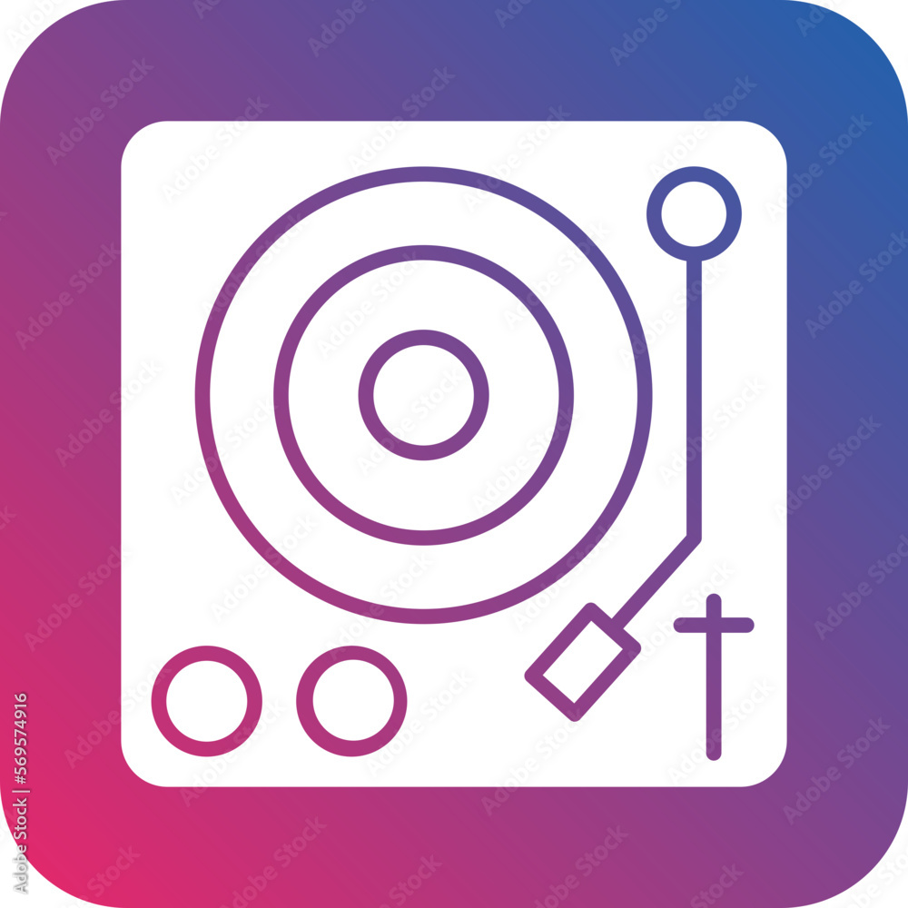 Vector Design Turntable Icon Style Vector Design Turntable Icon Style