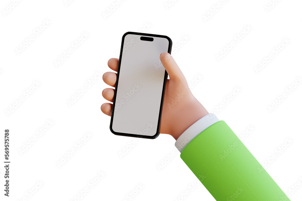 Fotografie Hand holding Phone 3d illustration